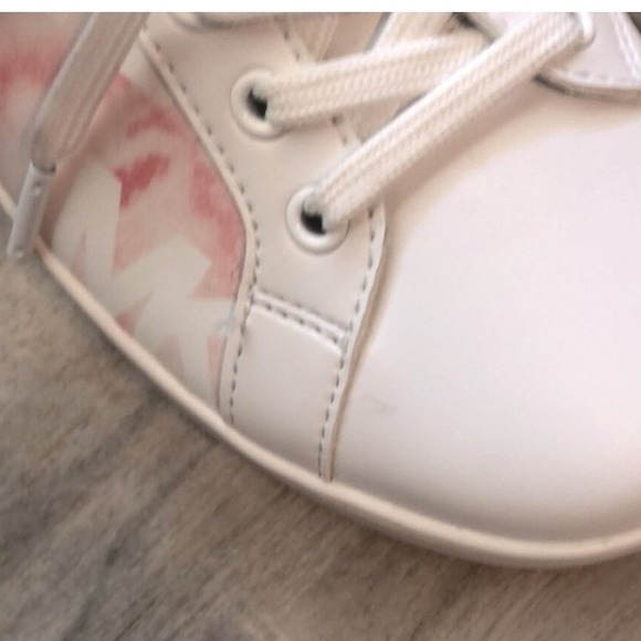 Michael Kors Pink White Platform Tennis Shoes Sneakers Size 6.5 - Picture 9 of 9